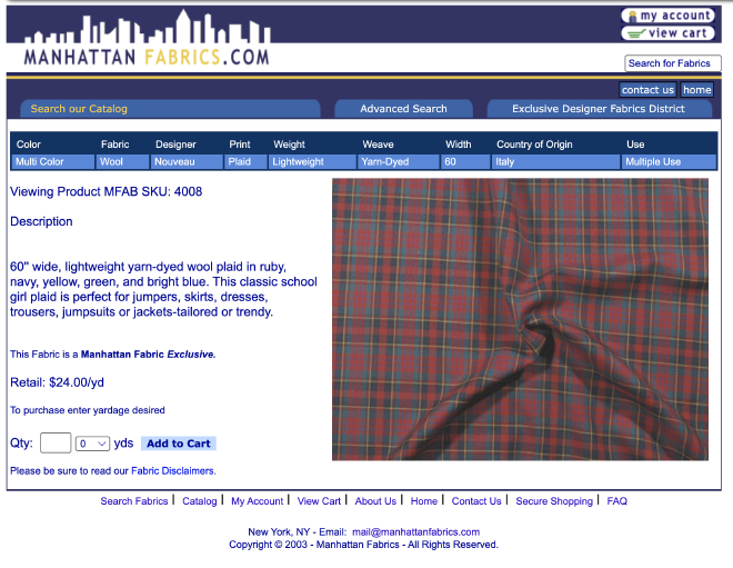 manhattanfabrics.com swatch screenshot